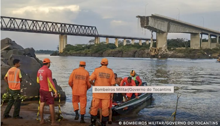 Marinha retoma busca por vítimas de queda de ponte entre MA e TO