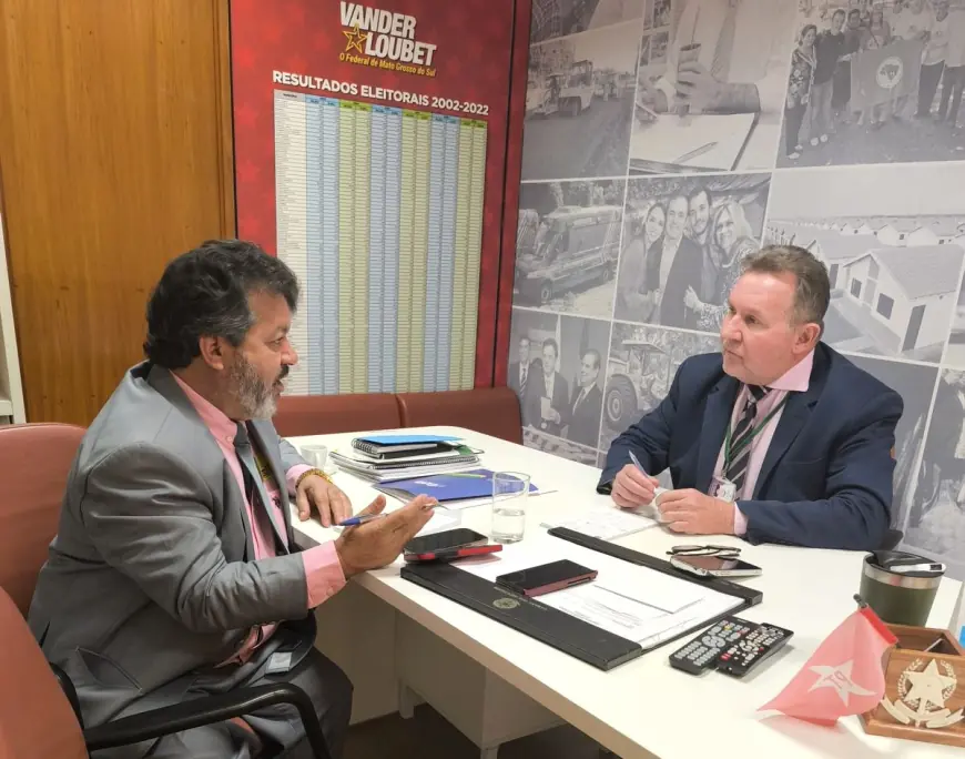 Reunião em Brasília define pautas estratégicas no gabinete do deputado Vander Loubet