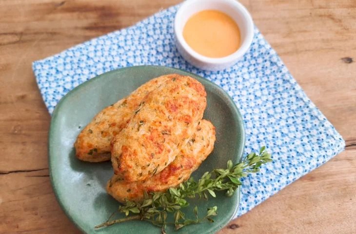 Bolinho de arroz simples na airfryer