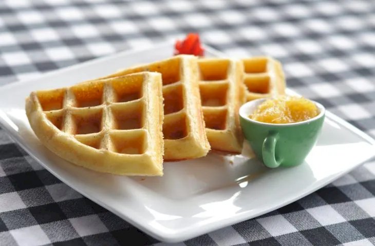 Waffle de pão de queijo