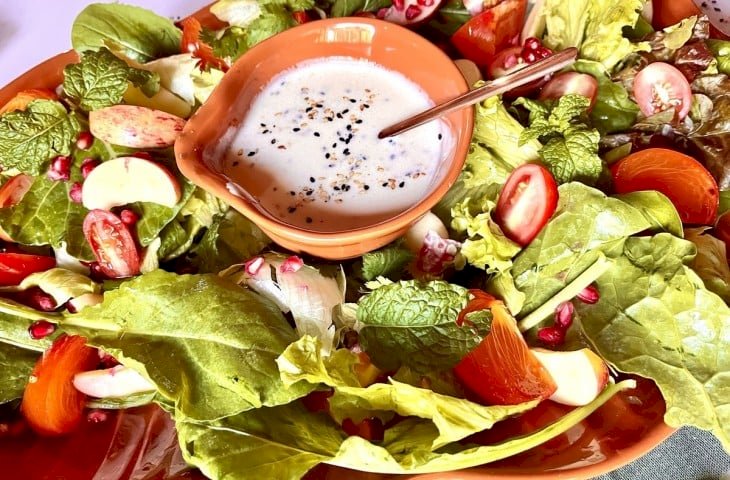 Salada de folhas verdes