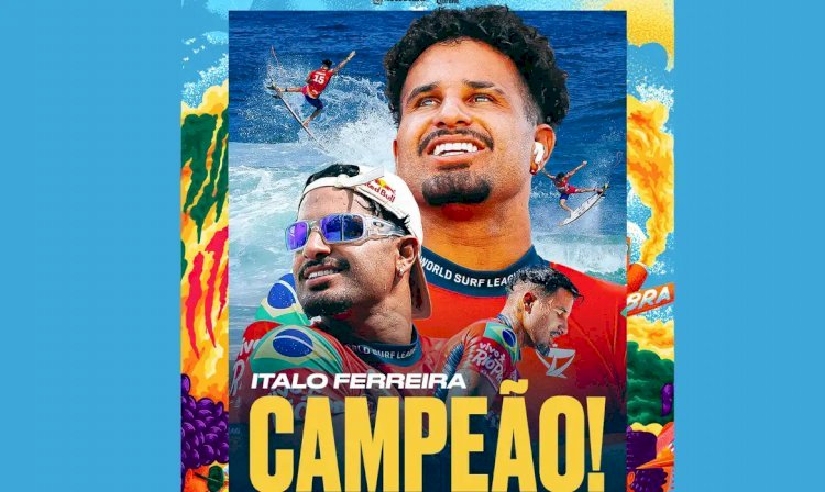 Ítalo Ferreira é campeão de surfe em Saquarema e entra no top 5 da WSL