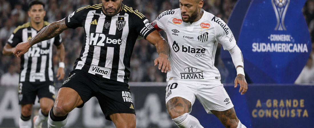 Atlético-MG e Santos fazem duelo brasileiro por vaga na semifinal da Sul-Americana