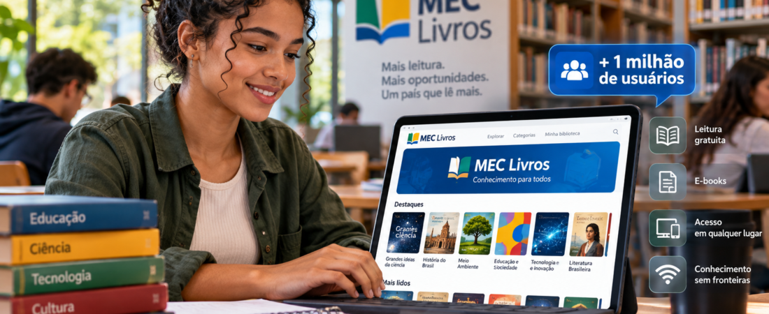 Biblioteca digital do MEC ultrapassa 1 milhão de usuários e amplia acesso gratuito à leitura