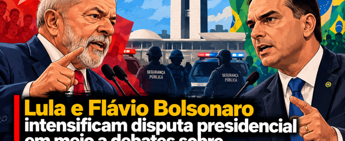 Lula e Flávio Bolsonaro intensificam disputa presidencial em meio a debates sobre segurança pública