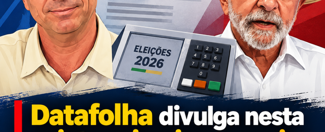 Datafolha divulga nesta quinta primeira pesquisa do 2º turno entre Lula e Flávio Bolsonaro