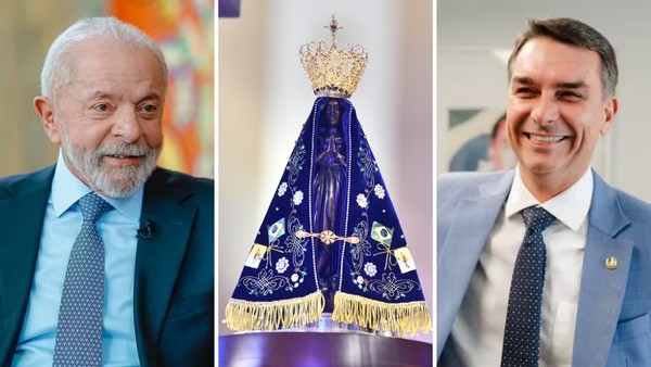 Dia de Nossa Senhora Aparecida: Lula e Flávio Bolsonaro participam de missas em Brasília, enquanto Alckmin segue para o santuário